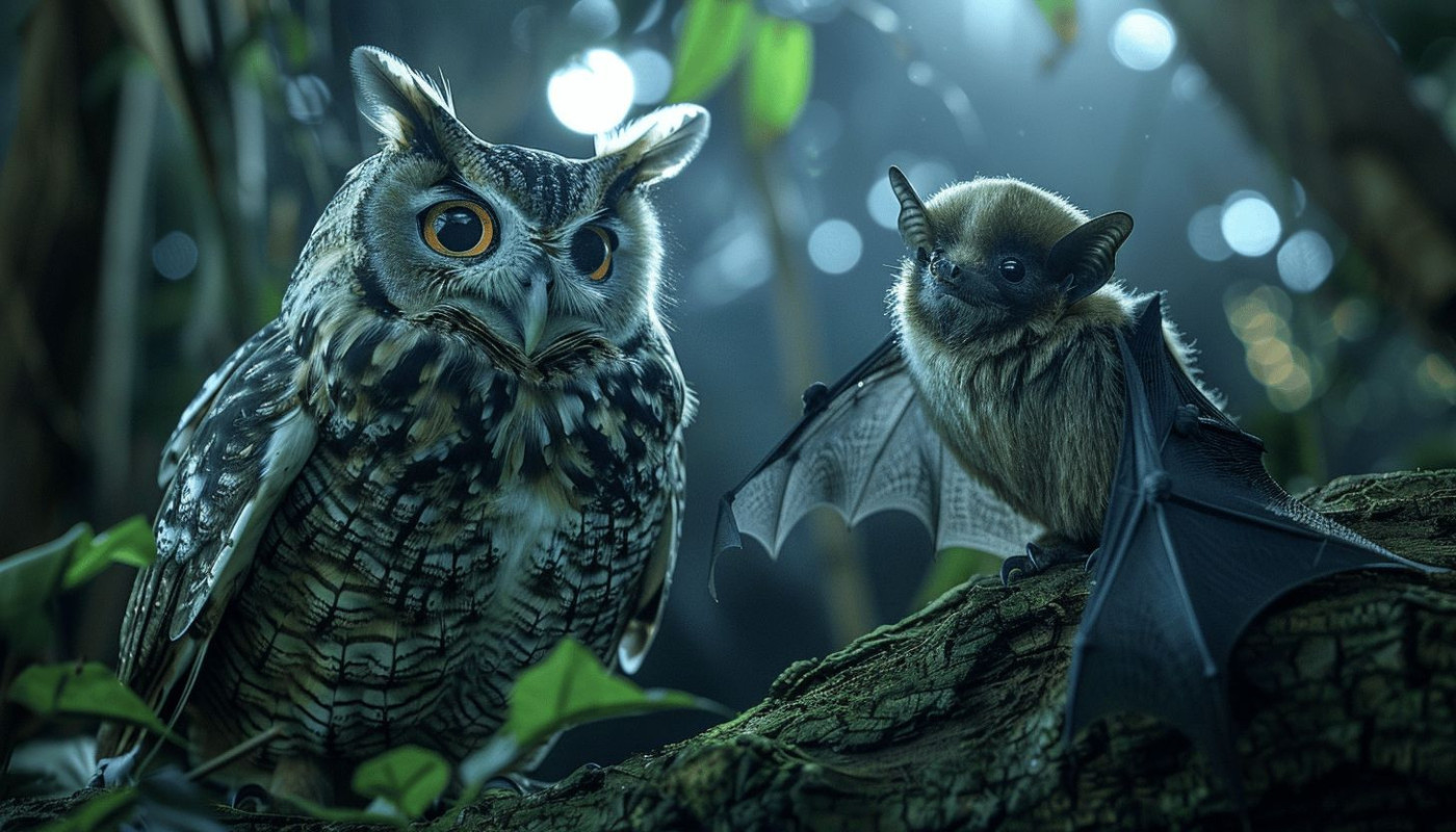 Animaux nocturnes et leur adaptation à l'obscurité stratégies de chasse et de survie